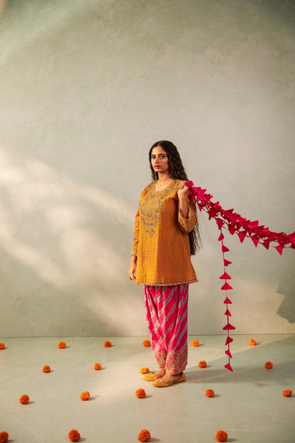 Basanti Bahaar Embroidered Kurta