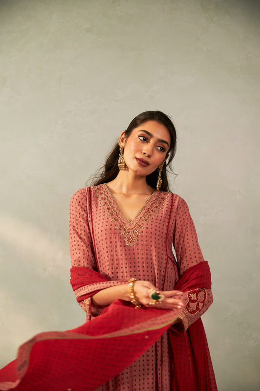 Bijli Begum Embroidered Kurta