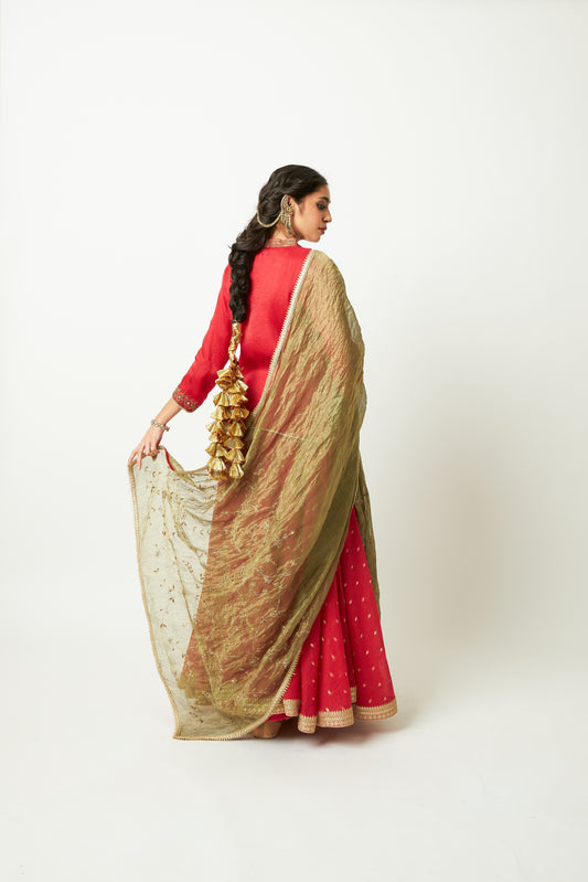 Chingari Rani Embroidered Dupatta - 1