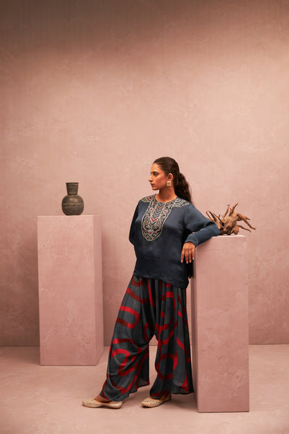 Chulbuli Embroidered Co-ord Set- Set of 2 - 2