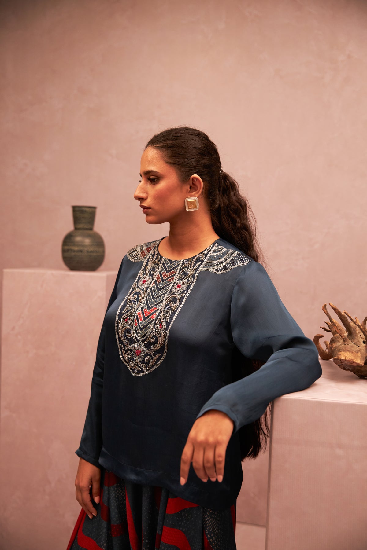 Chulbuli Embroidered Co-ord Set- Set of 2 - 3