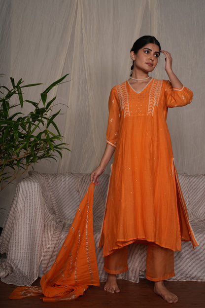 Crayon chikankari kurta