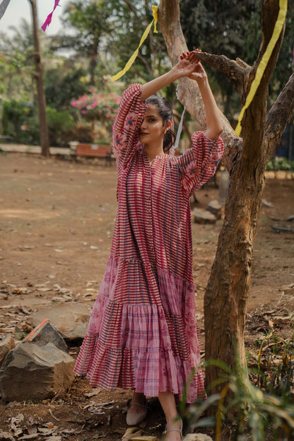 Thistle  Block Printed Dress
