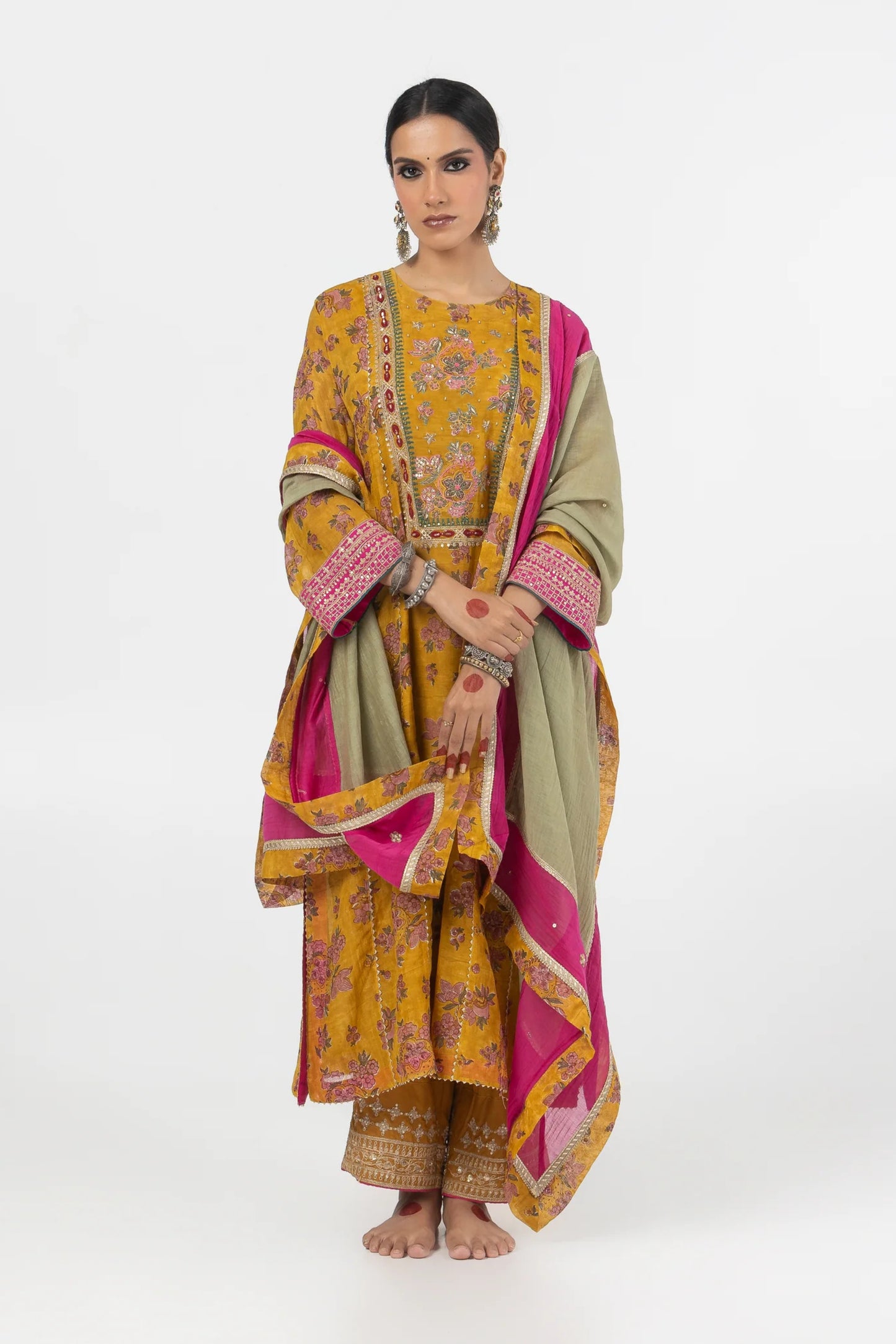 Falak Hand Block Printed Kurta Set