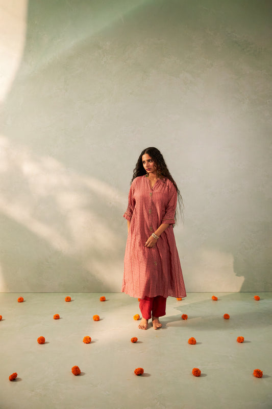 Gulabi Koyal Embroidered Co-ord Set- Set of 2