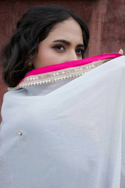 Jama Embroidered dupatta