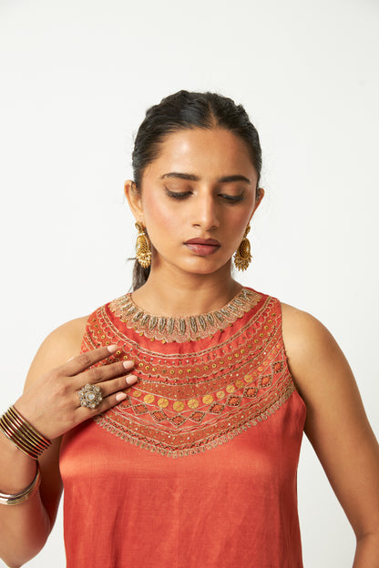 Jhilmil Embroidered Kurta - 5