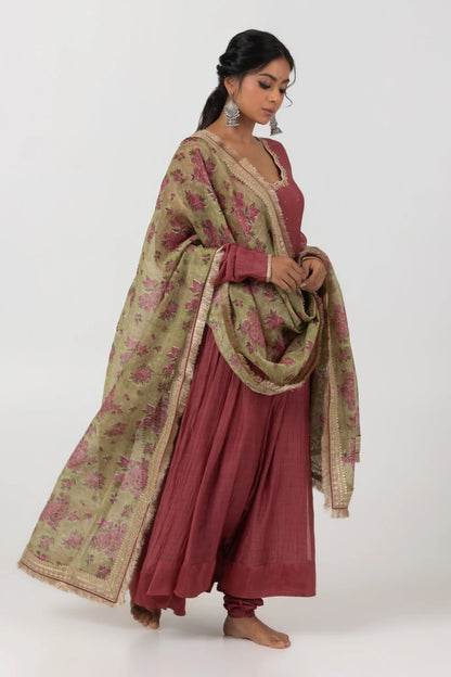 Khwabeeda Hand Block Printed Dupatta