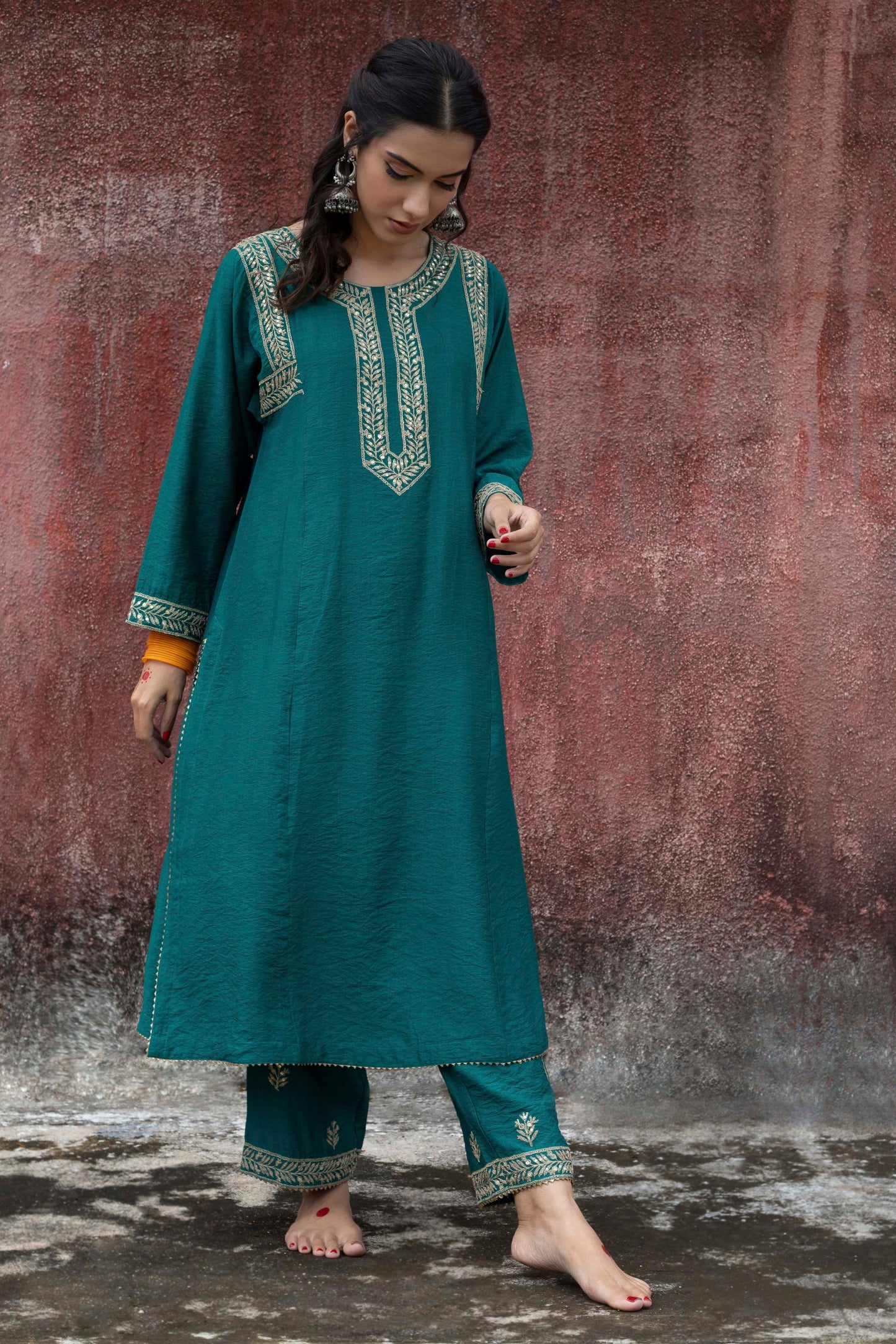 Konark Embroidered Kurta Set