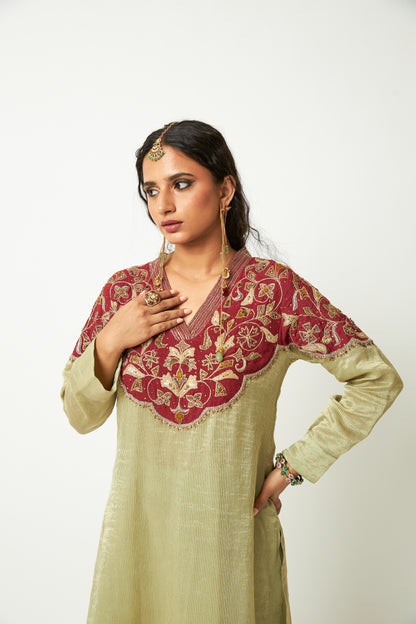 Koyal Rani Embroidered Kurta Set- Set of 3 - 13