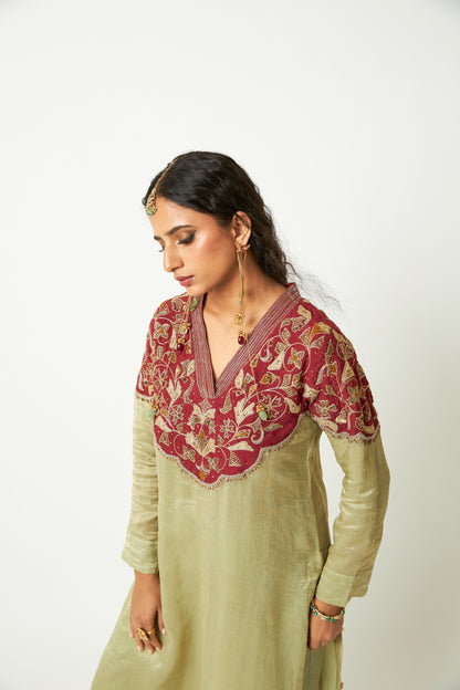 Koyal Rani Embroidered Kurta Set- Set of 3 - 14