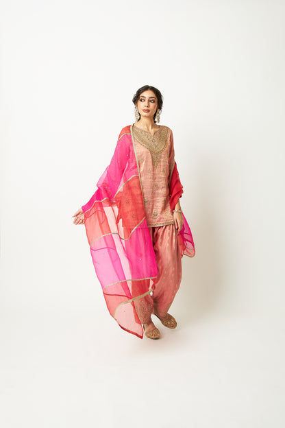 Lachak Leher Embroidered Dupatta - 2