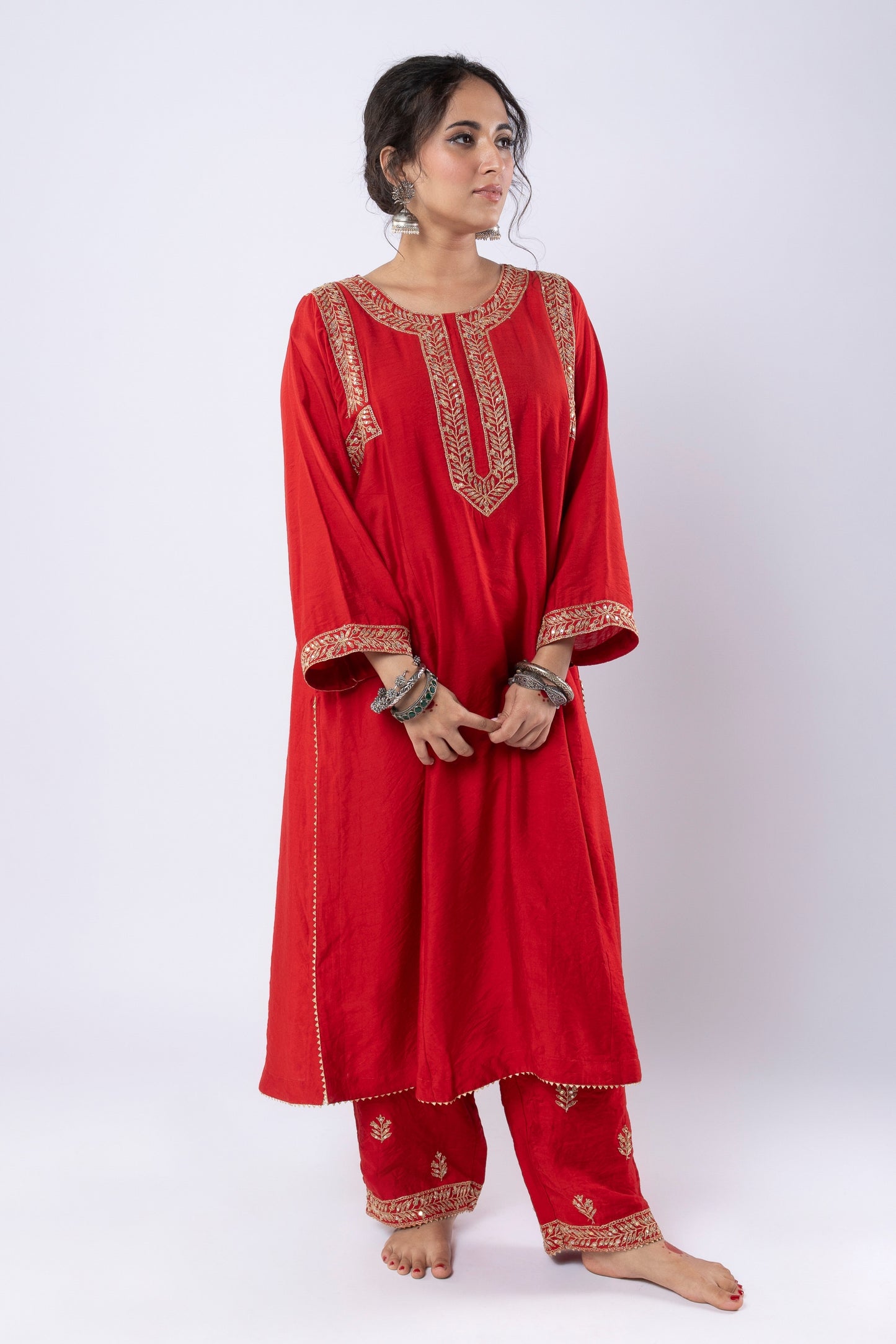 Lal Quila Embroidered Kurta Set