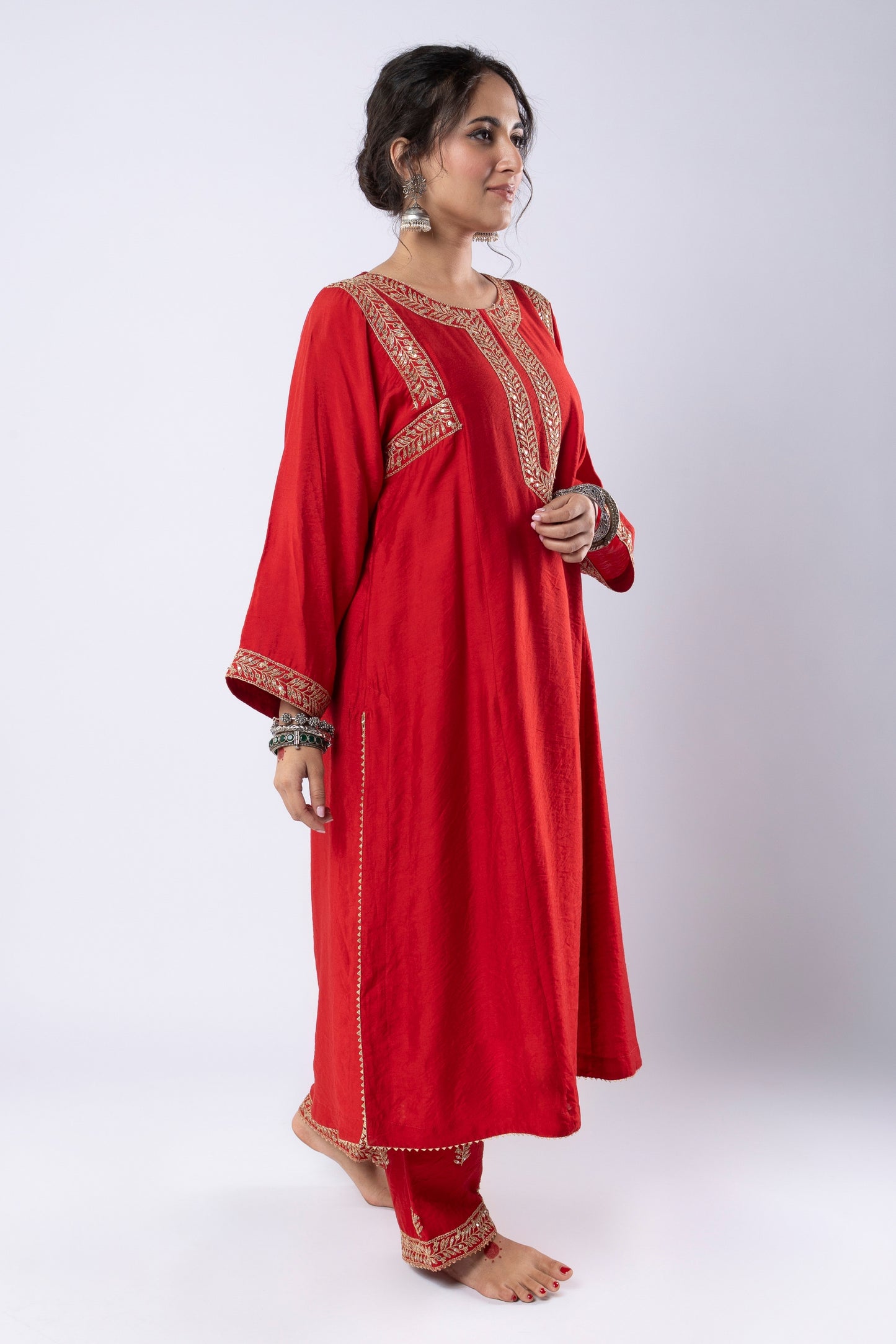 Lal Quila Embroidered Kurta Set