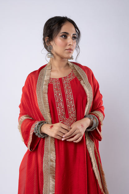 Lal Quila Embroidered dupatta