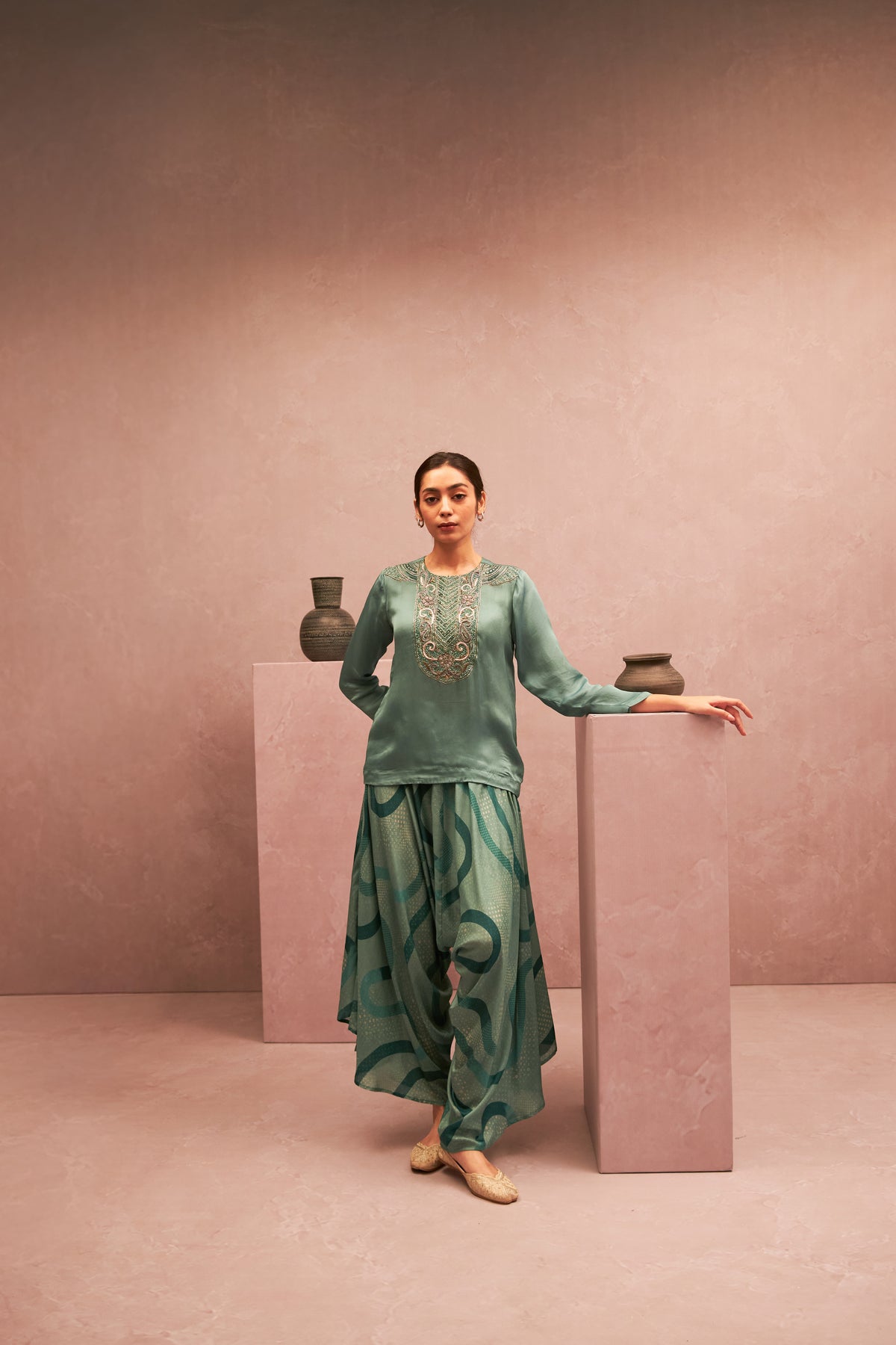 Mastani Leher Embroidered Kurta - 1
