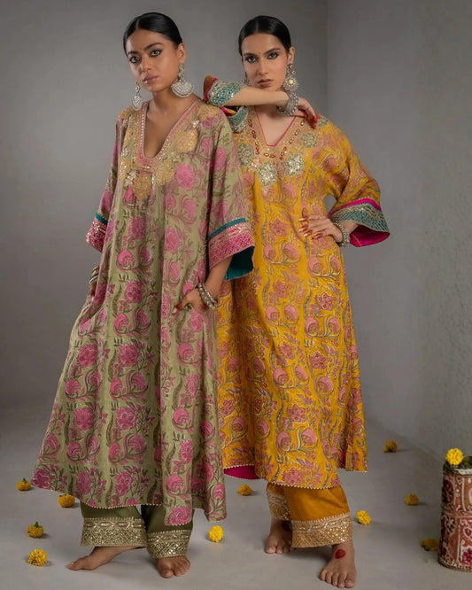 Naira Hand Block Printed Kurta Set