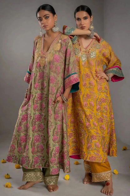 Naira Hand Block Printed Kurta Set