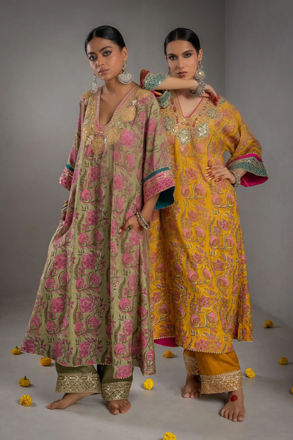 Naira Hand Block Printed Kurta Set