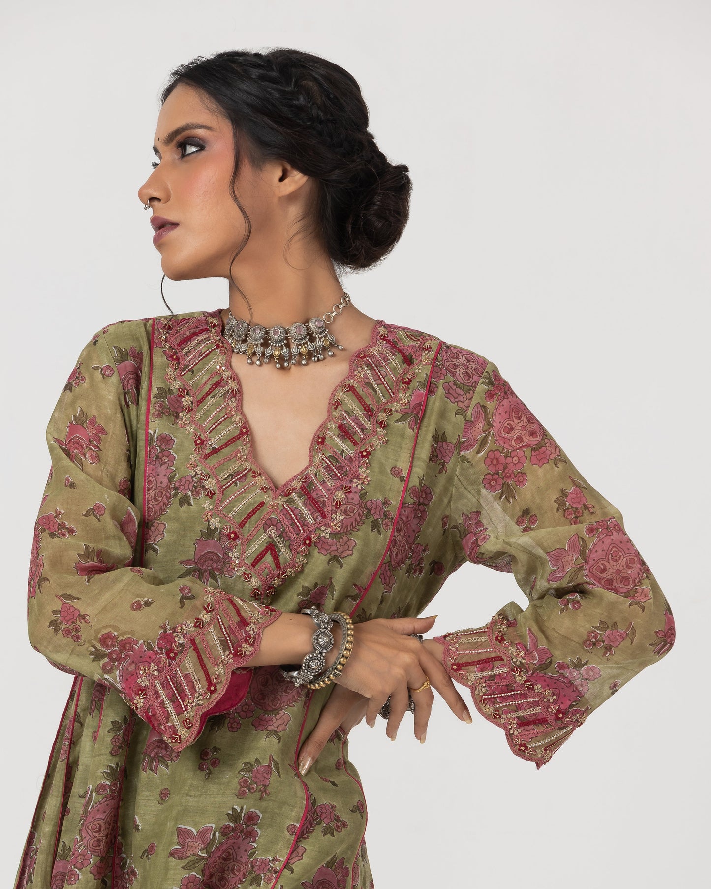 Sanna Hand Block Printed Kurta