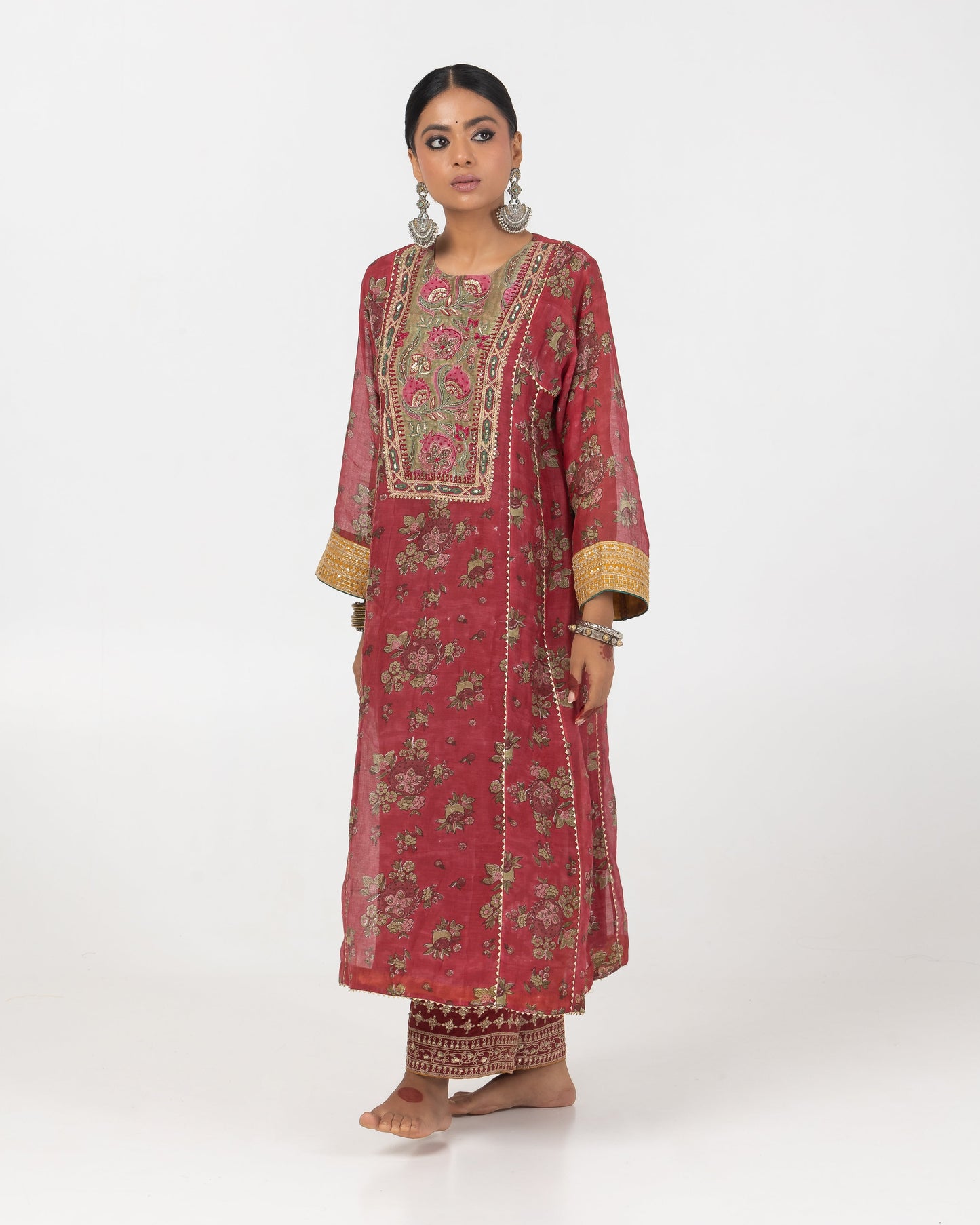 Roya Hand Block Printed Kurta