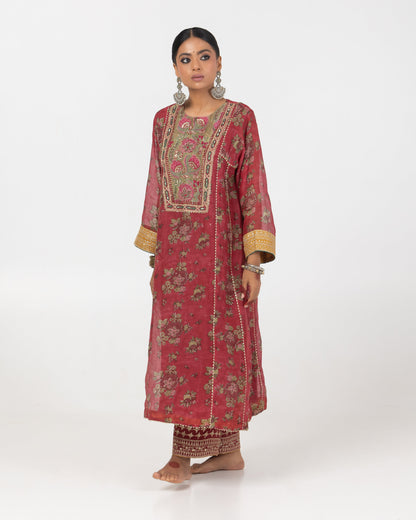 Roya Hand Block Printed Kurta