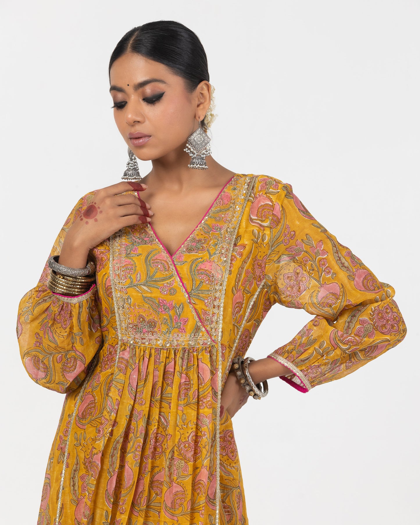 Liana Hand Block Printed Kurta