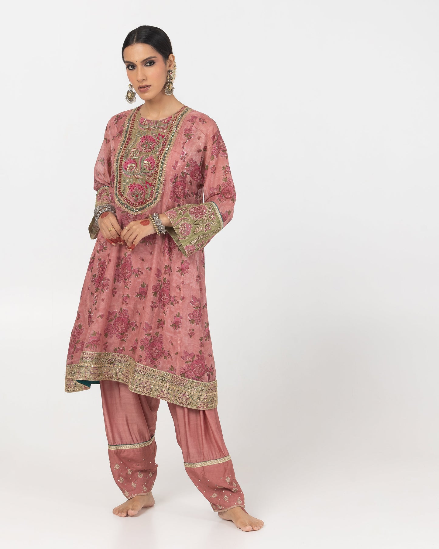Gul-posh Hand Block Printed Kurta