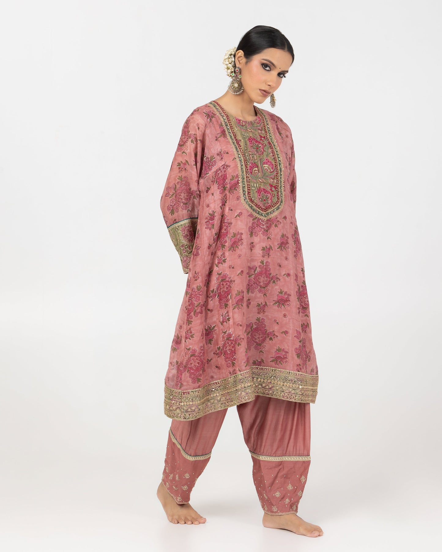 Gul-posh Hand Block Printed Kurta