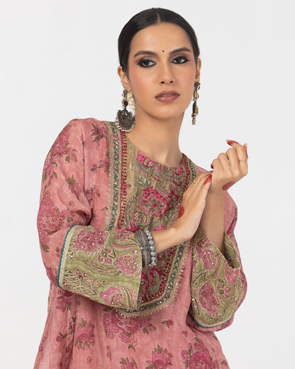 Gul-posh Hand Block Printed Kurta