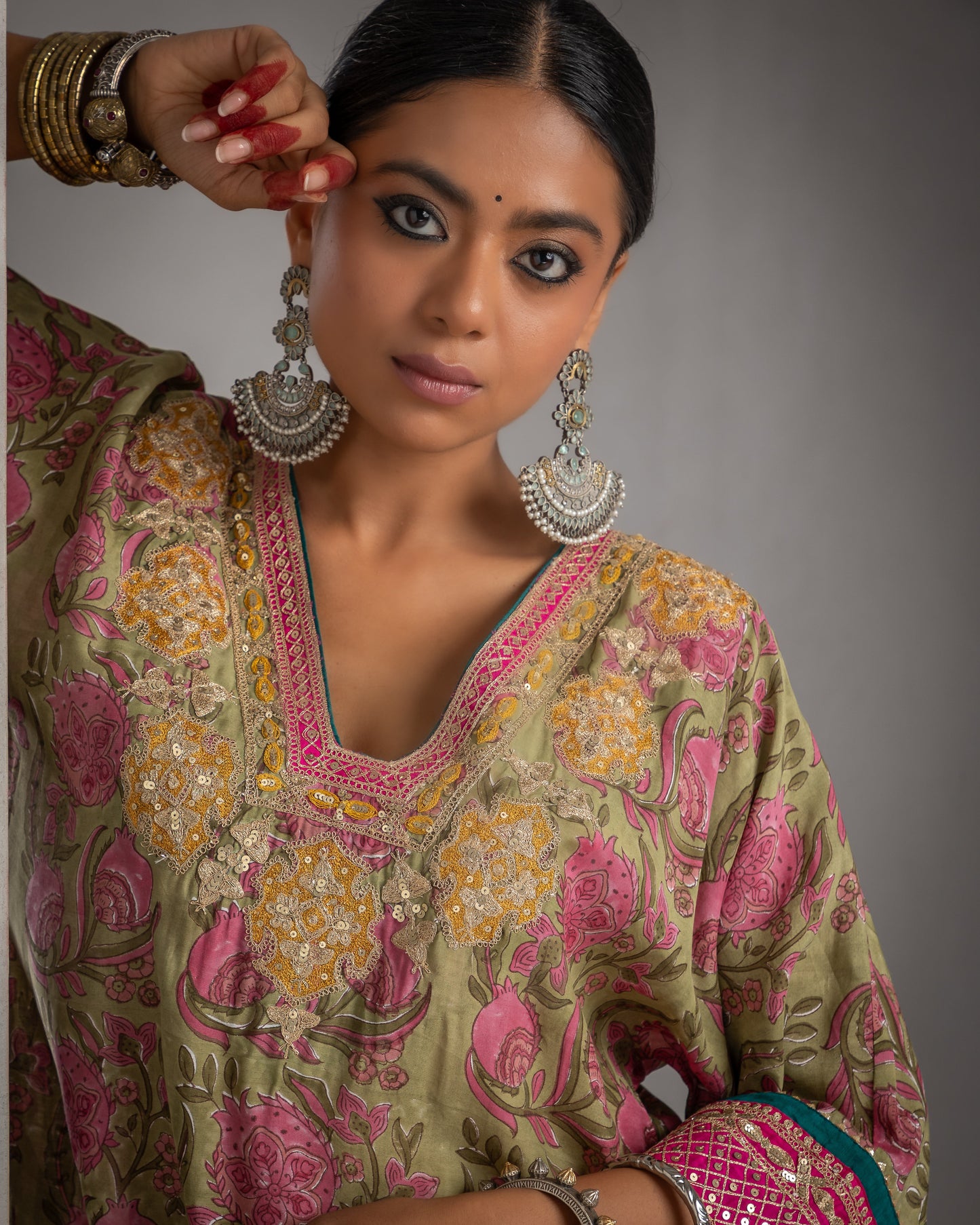 Naira Hand Block Printed Kurta Set