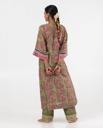 Naira Hand Block Printed Kurta Set