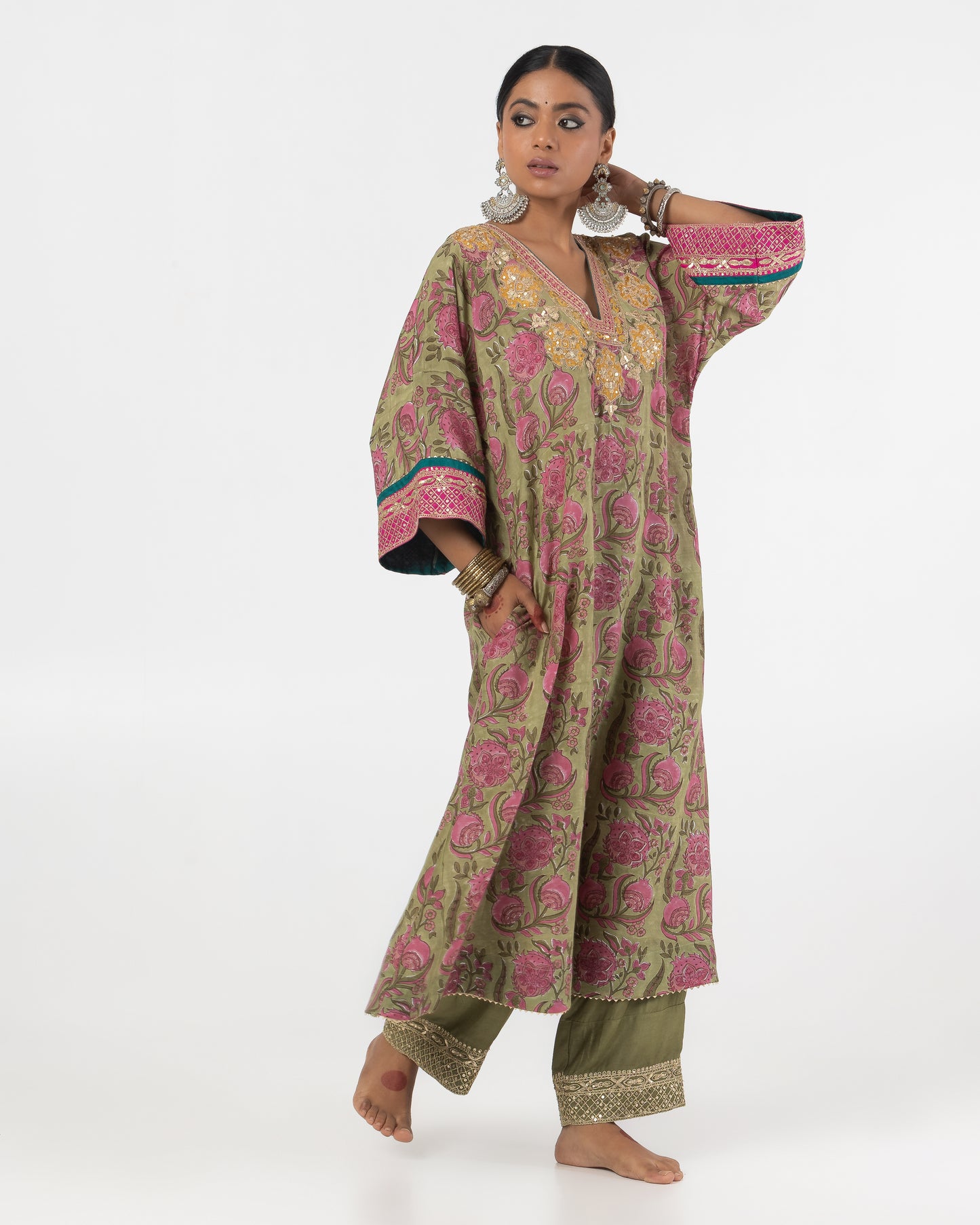Naira Hand Block Printed Kurta Set