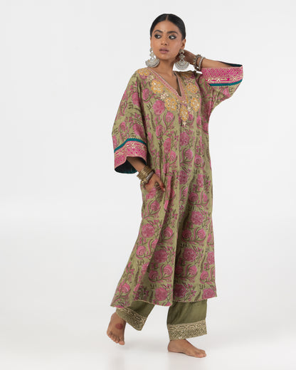 Naira Hand Block Printed Kurta Set