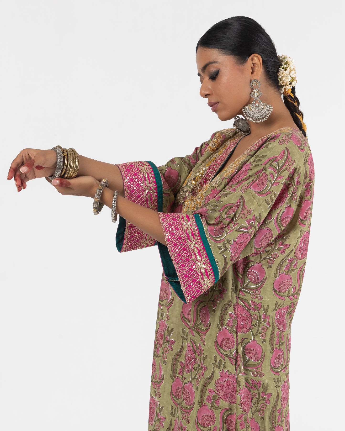 Naira Hand Block Printed Kurta Set