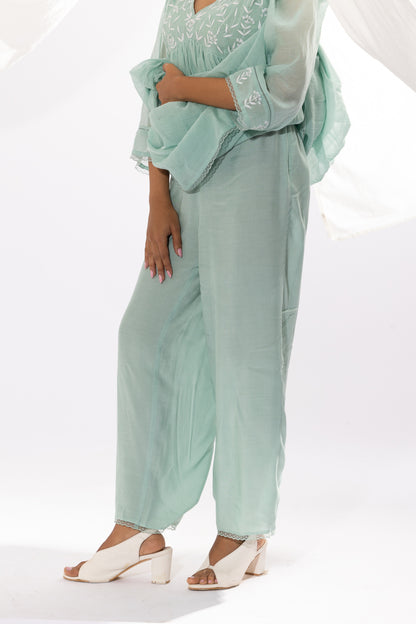 POWDER BLUE SOLID PANTS