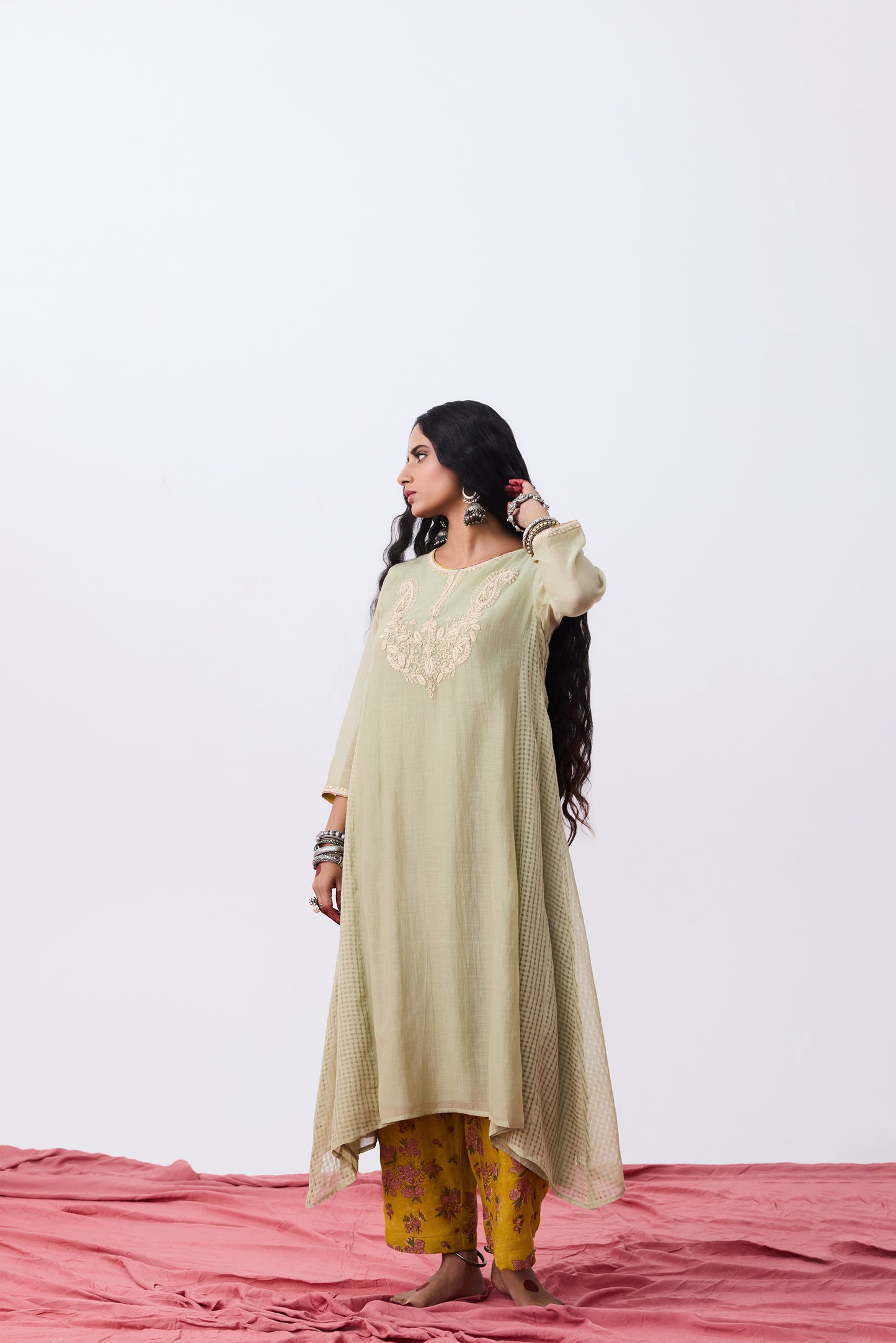 Aangan Hand Block Printed Pants