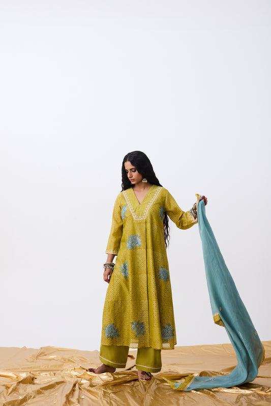 Zohur Hand Block Printed Kurta Set (Ready to Ship) - Set Of 2