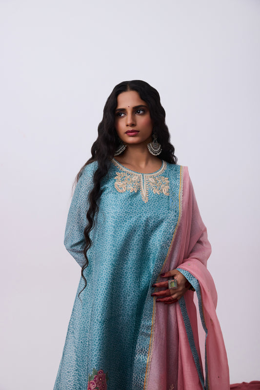 Adya Hand Block Printed Kurta Set