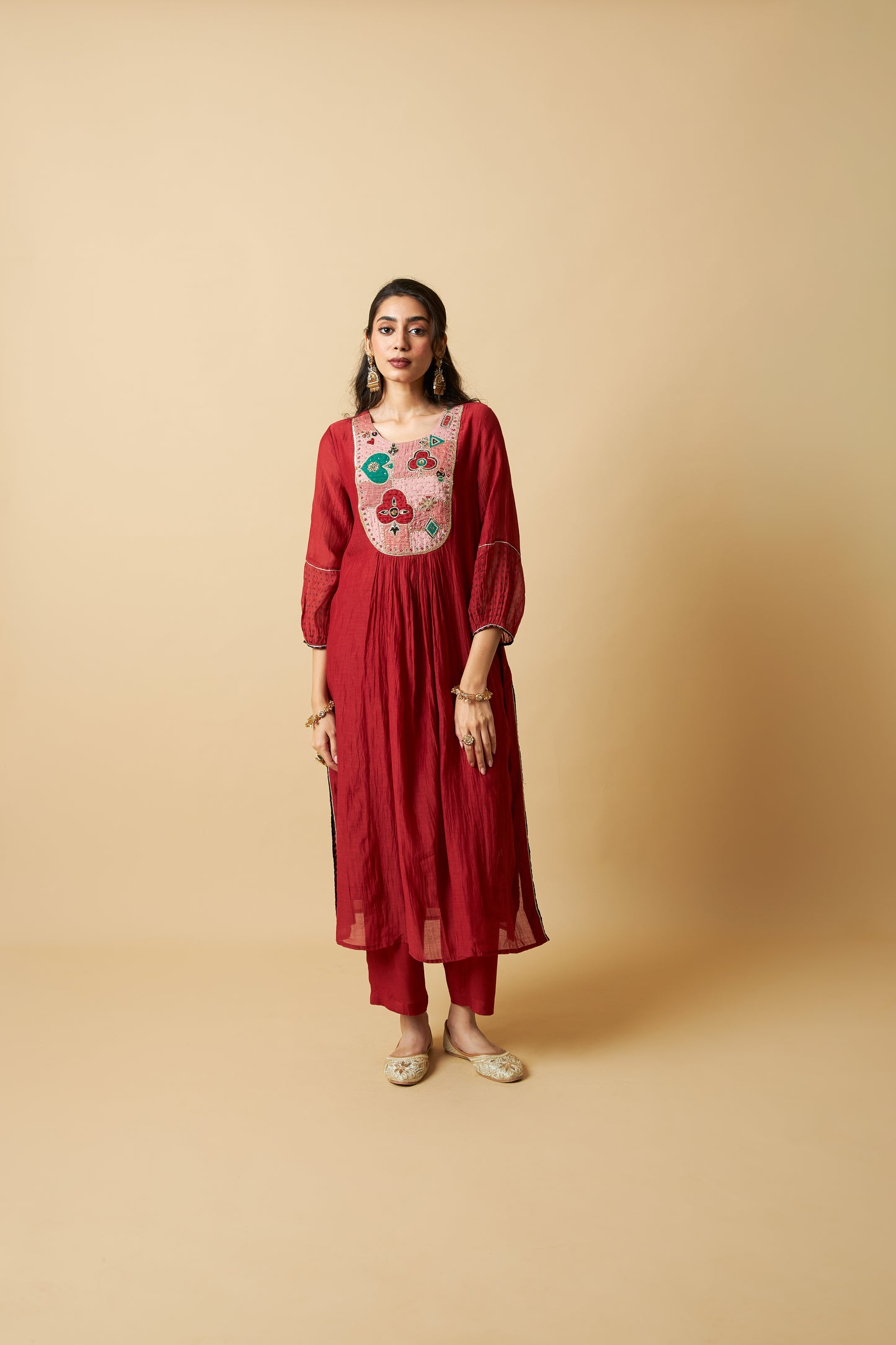 Kumkum Embroidered Kurta