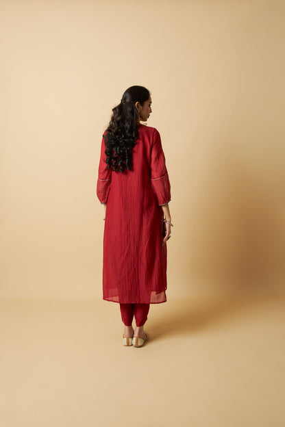 Kumkum Embroidered Kurta Set- Set of 3
