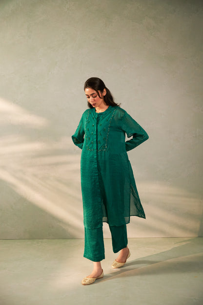 Hariyali Bahaar Embroidered Tunic
