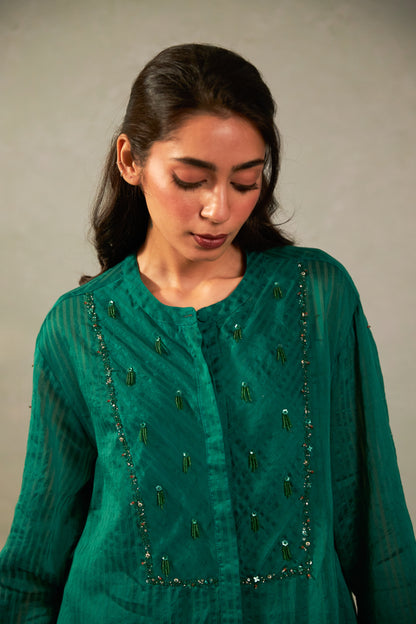 Hariyali Bahaar Embroidered Tunic