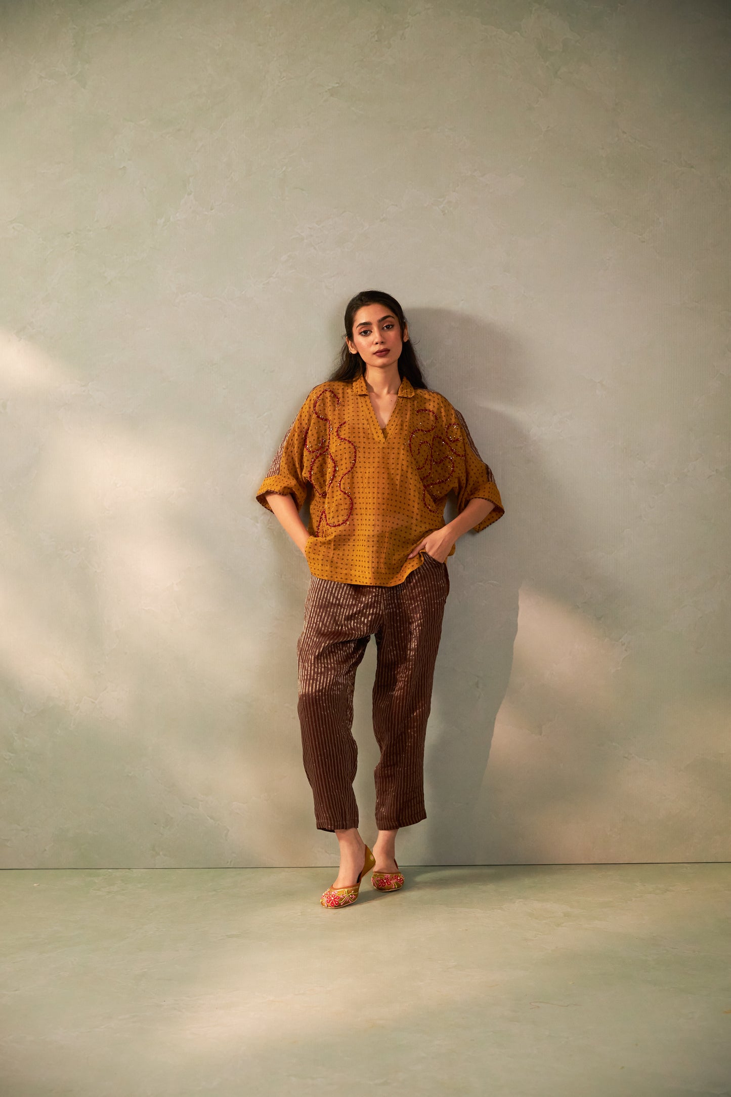 Kesar Noor Embroidered Top