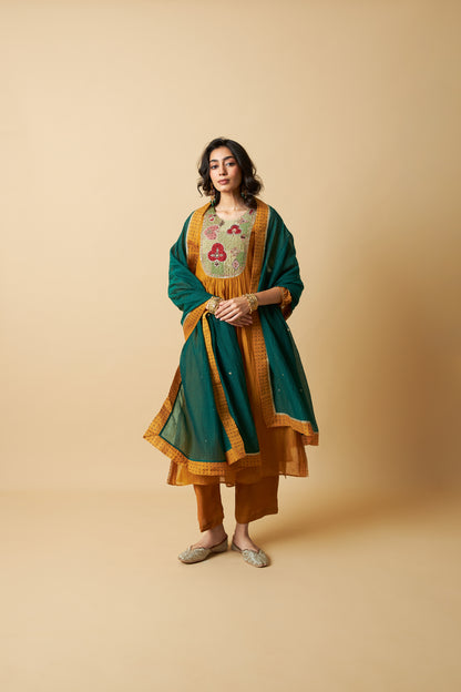 Genda Phool Embroidered Dupatta