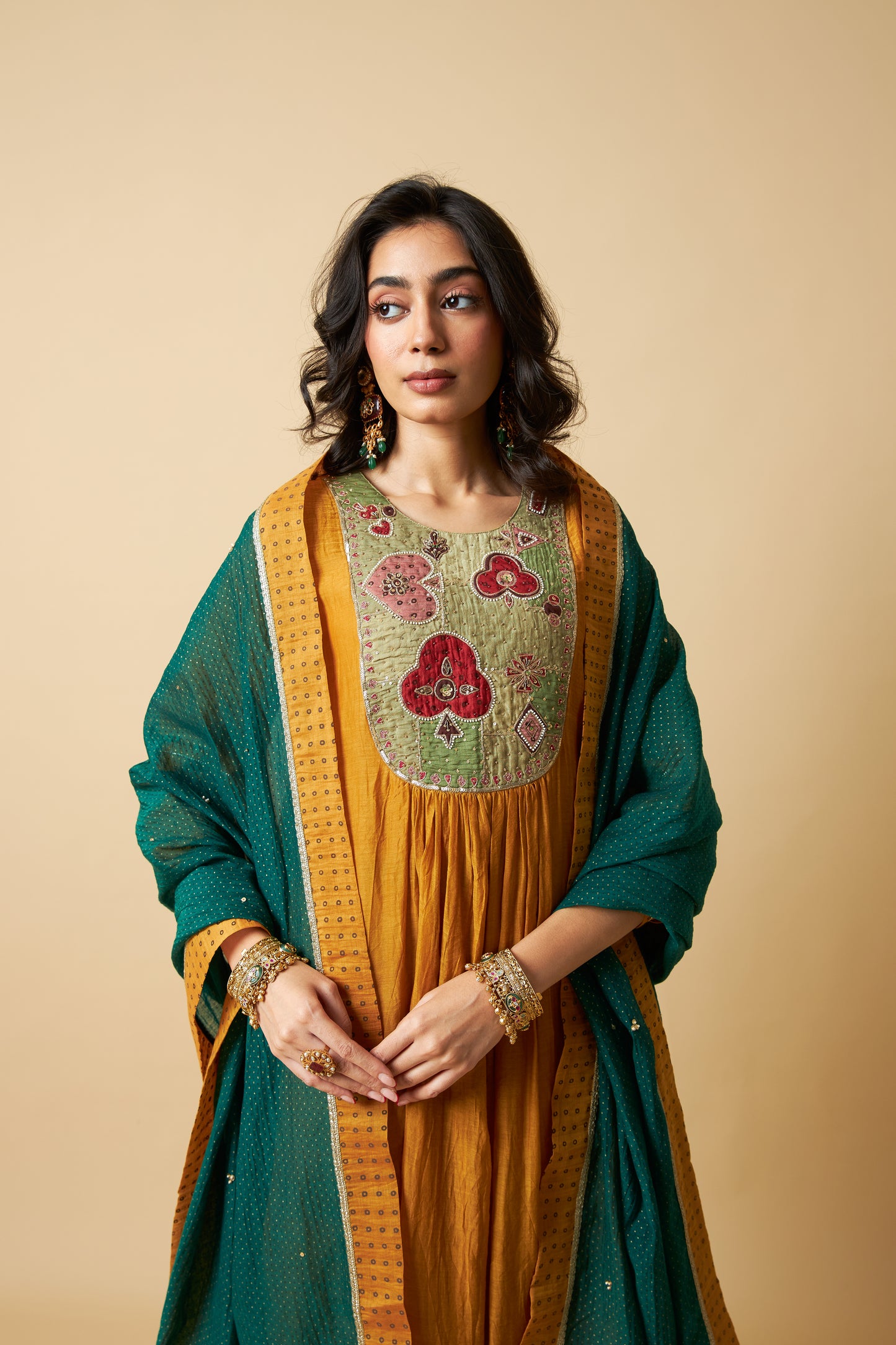 Genda Phool Embroidered Dupatta