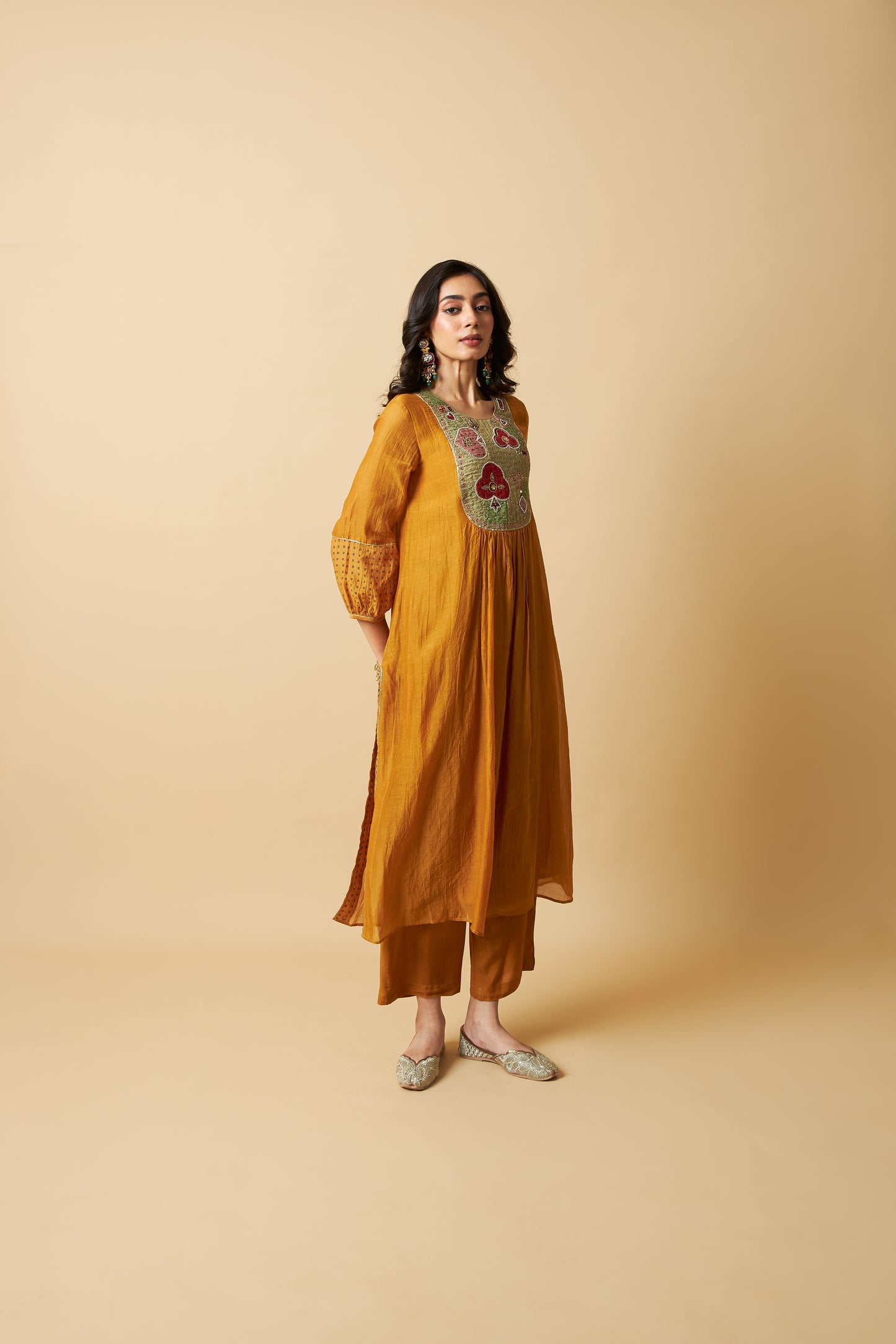 Genda Phool Embroidered Kurta Set- Set of 3