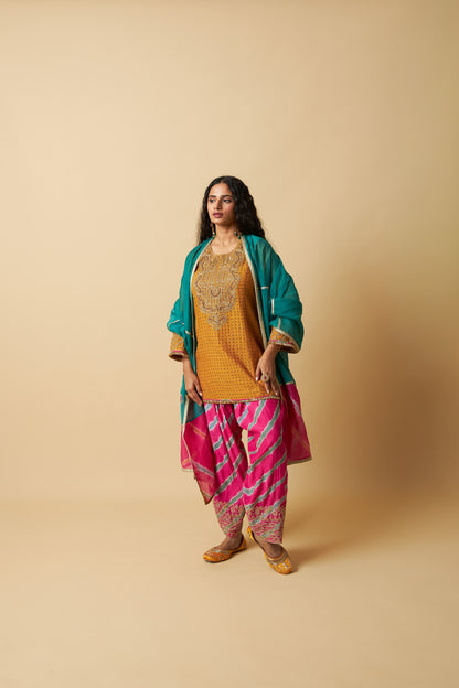 Basanti Bahaar Embroidered Dupatta