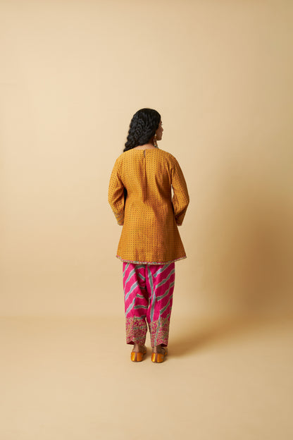 Basanti Bahaar Embroidered Kurta