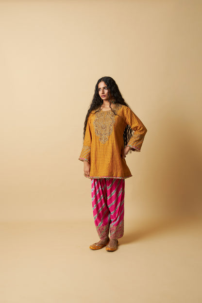 Basanti Bahaar Embroidered Kurta
